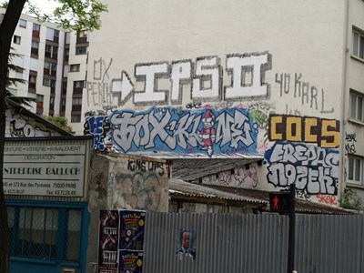 photo graffiti Paris 20eme arrondissement